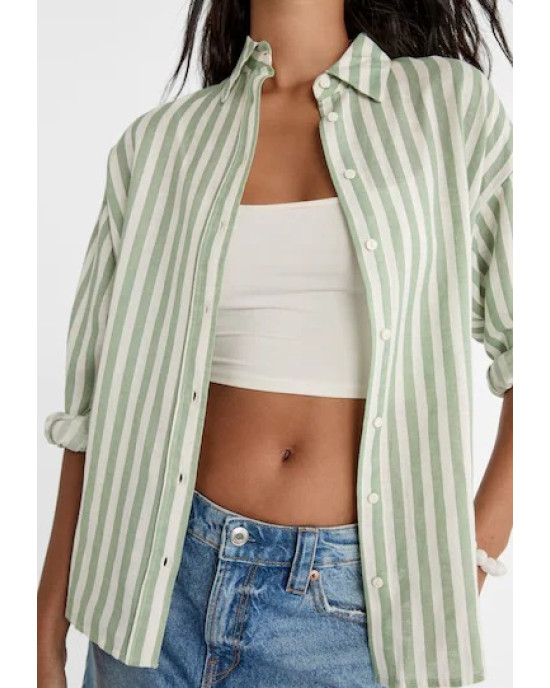 Stradivarius Shirt, Linen Shirt For Women's Stradivarius Shirt, Linen Shirt For Women's