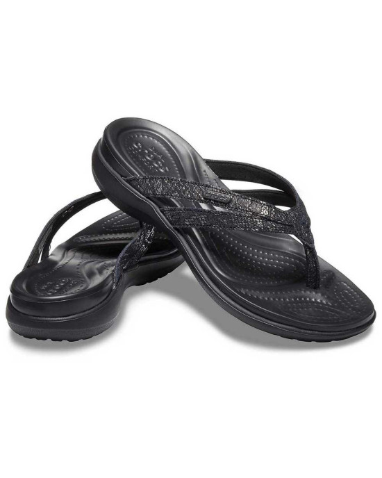 Crocs Slipper, Black Strappy Flip-Flops Crocs Slipper, Black Strappy Flip-Flops
