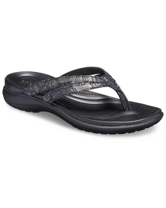 Crocs Slipper, Black Strappy Flip-Flops Crocs Slipper, Black Strappy Flip-Flops