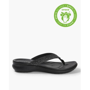 Crocs Slipper, Black Strappy Flip-Flops