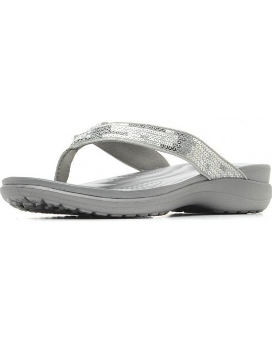 Crocs Slipper, Gray Strappy Flip-Flops Crocs Slipper, Gray Strappy Flip-Flops