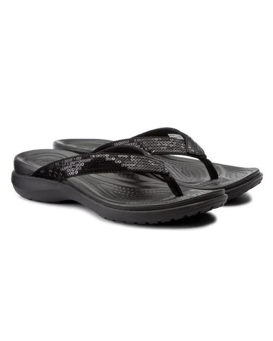 Crocs Slipper, Black Strappy Flip-Flops Crocs Slipper, Black Strappy Flip-Flops