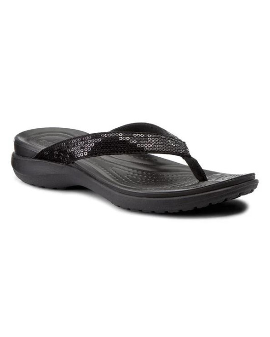 Crocs Slipper, Black Strappy Flip-Flops Crocs Slipper, Black Strappy Flip-Flops
