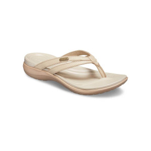 Crocs Slipper, Baige Strappy Flip-Flops