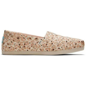 Toms Shoes, Alpargata Natural Sun Bleached Cheetah Slip On Flats